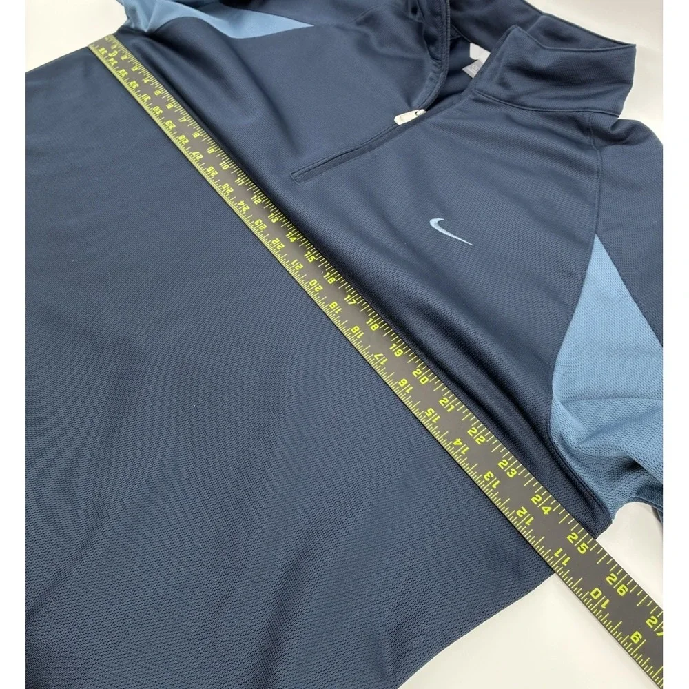 VNTG Y2K‎ Nike Silver Tag Dri-Fit 1/4 Zip Pullover Men's XL Navy